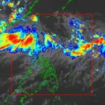 PAGASA satellite image showing weather disturbances as of 4:30 p.m. on Sunday, Aug. 30.