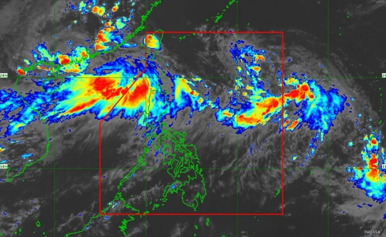 PAGASA satellite image showing weather disturbances as of 4:30 p.m. on Sunday, Aug. 30.