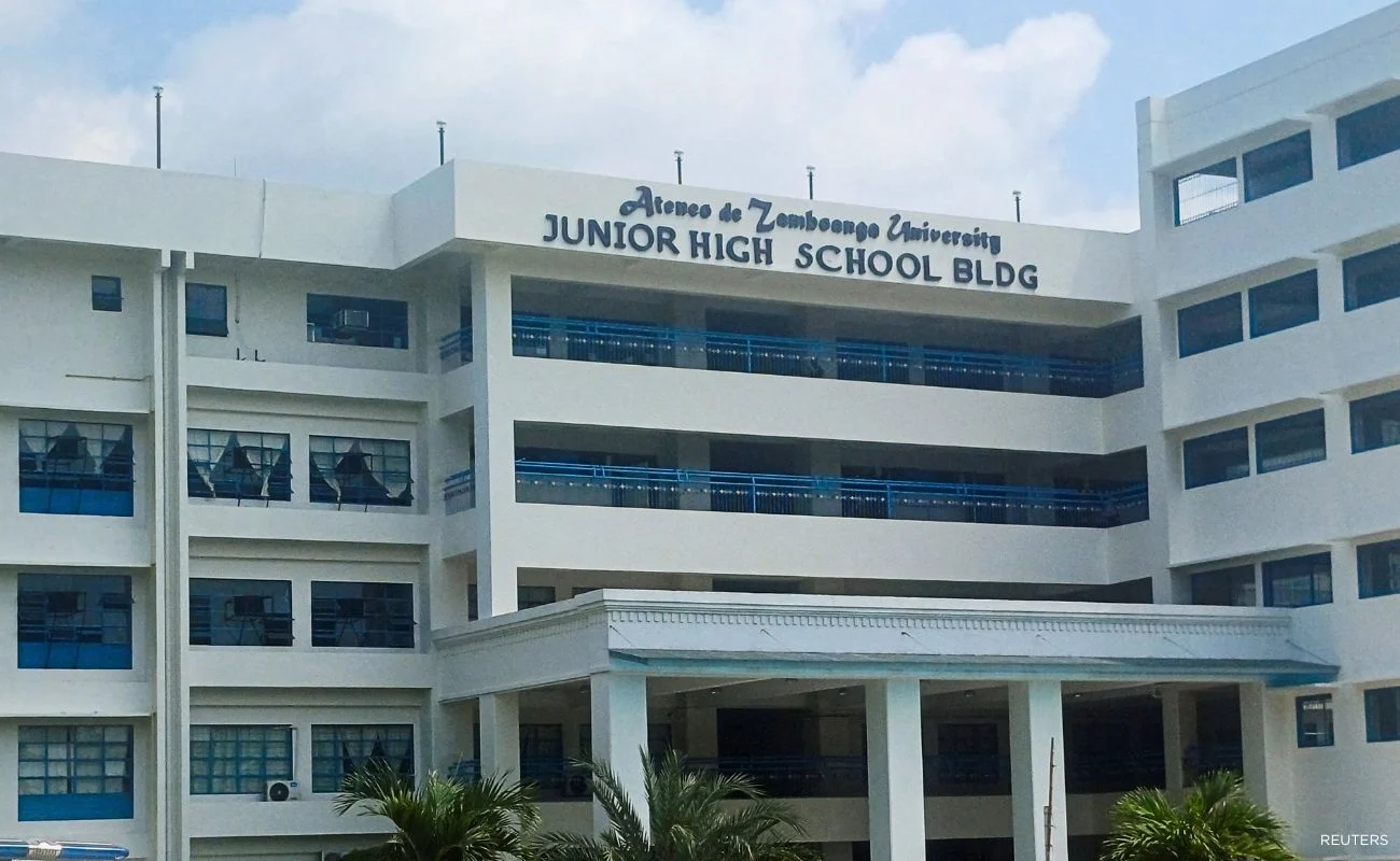 General view of Ateneo de Zamboanga University after a shooting that killed two people on Aug. 18.