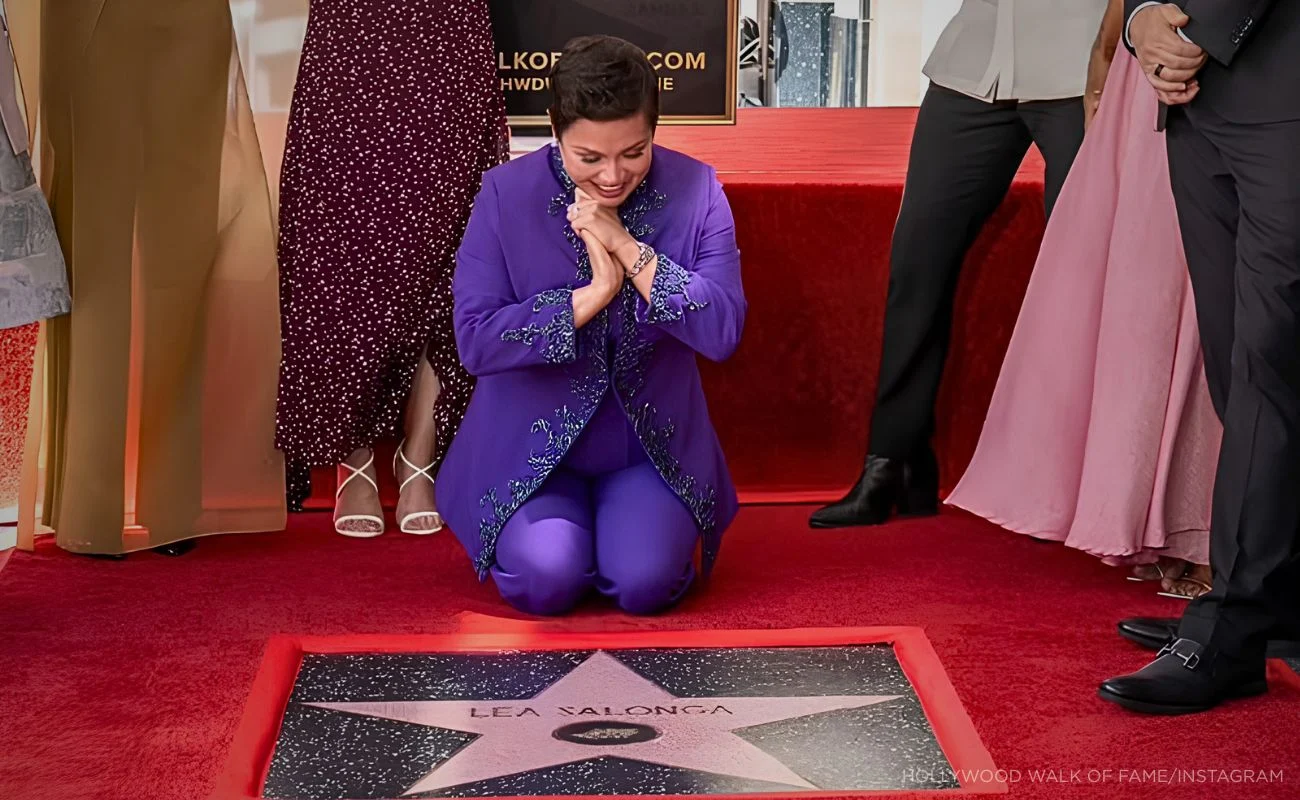 Lea Salonga with her Hollywood Walk of Fame star, marking another milestone in her career spanning theater, film, television, and music.