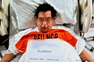 Mugshot of Rep. Martin Romualdez taken while he was confined at a San Juan City hospital for his plunder case.