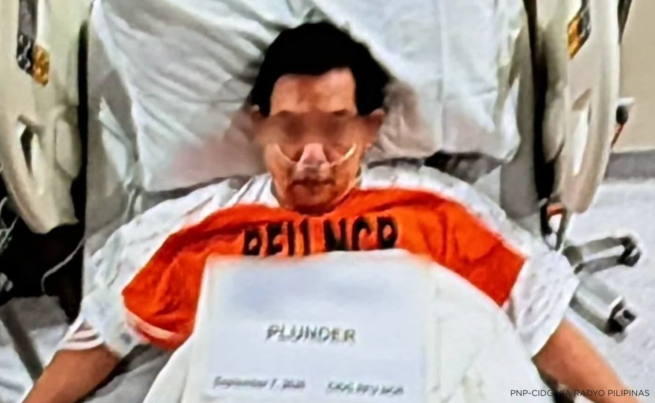 Mugshot of Rep. Martin Romualdez taken while he was confined at a San Juan City hospital for his plunder case.