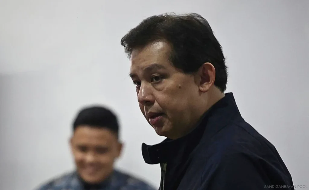 Close-up photo of embattled lawmaker Martin Romualdez after attending a pre-trial proceeding from the Quezon City Jail on Sept. 25.