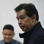Close-up photo of embattled lawmaker Martin Romualdez after attending a pre-trial proceeding from the Quezon City Jail on Sept. 25.