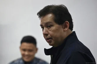 Close-up photo of embattled lawmaker Martin Romualdez after attending a pre-trial proceeding from the Quezon City Jail on Sept. 25.
