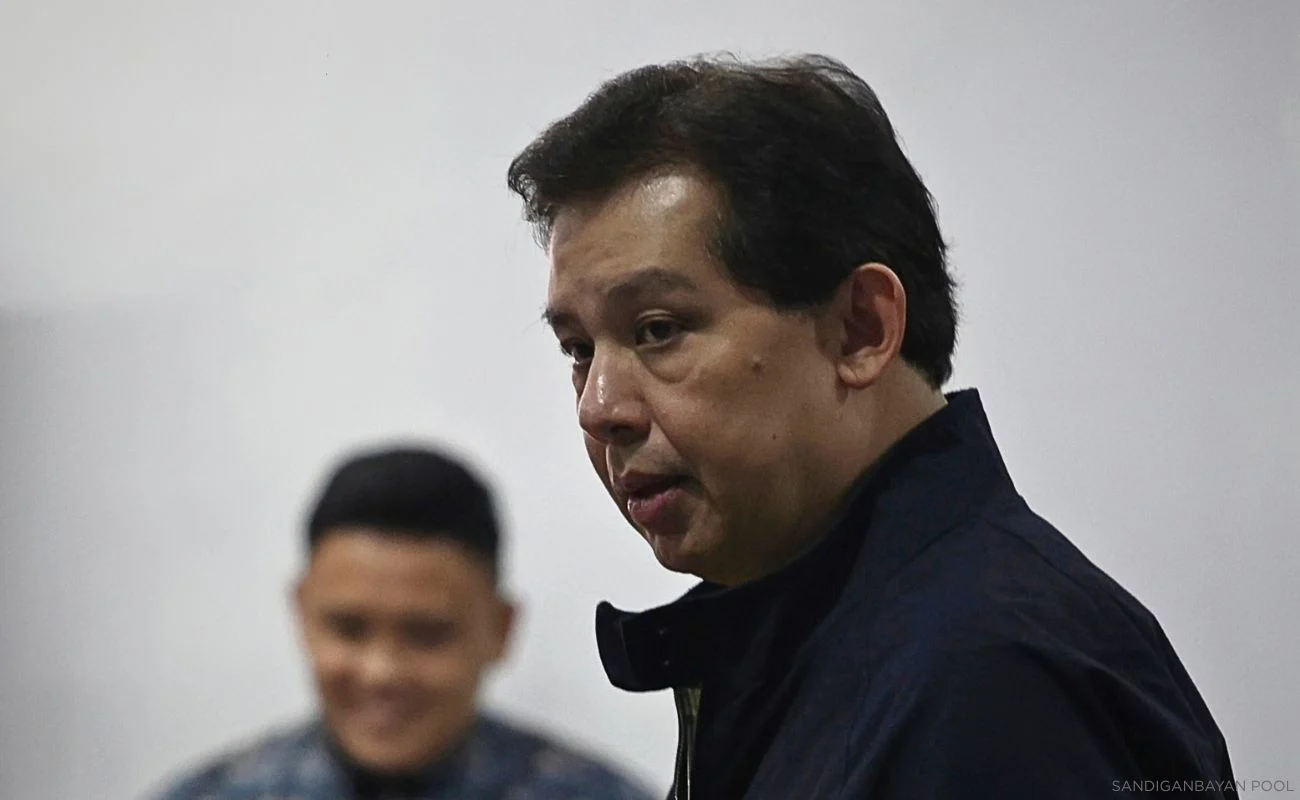 Close-up photo of embattled lawmaker Martin Romualdez after attending a pre-trial proceeding from the Quezon City Jail on Sept. 25.
