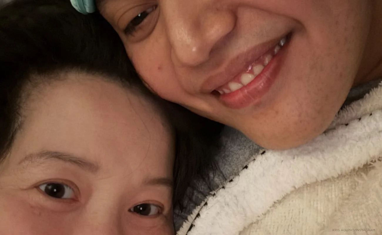 Kris Aquino rests her head on the shoulder of her eldest son, Josh, in a photo she shared on Instagram, where she opened up about his role in caring for her amid her health struggles.