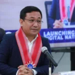Usec. David Almirol speaking at a press conference after the launch of the digital national ID on June 10, 2024.