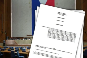 Composite of the House General Appropriations Bill document and the file photo of the House of Representatives plenary.
