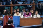 House prosecution panel members during the Oct. 7 impeachment trial when seven bank representatives took the witness stand and testified on the bank accounts of the vice president and her husband.