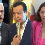 File photos of Sen. Tito Sotto (left), ex-senator Sonny Trillanes (middle), and former representative Stella Quimbo (right).